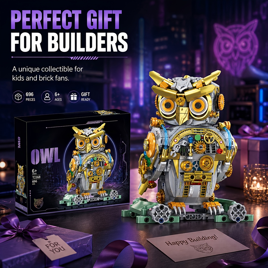 696pcs Owl Stacking Building Blocks Toy Set